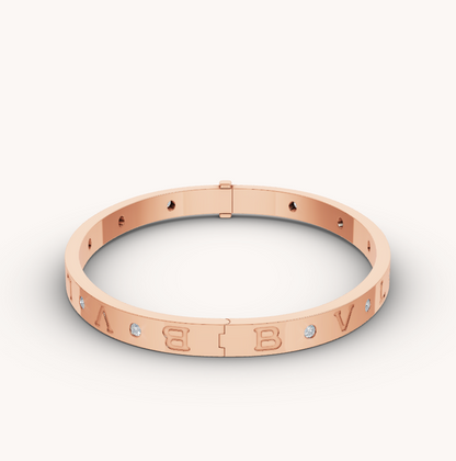 [Eterna Jewels]ZERO 1 PINK GOLD 12 DIAMONDS BRACELET