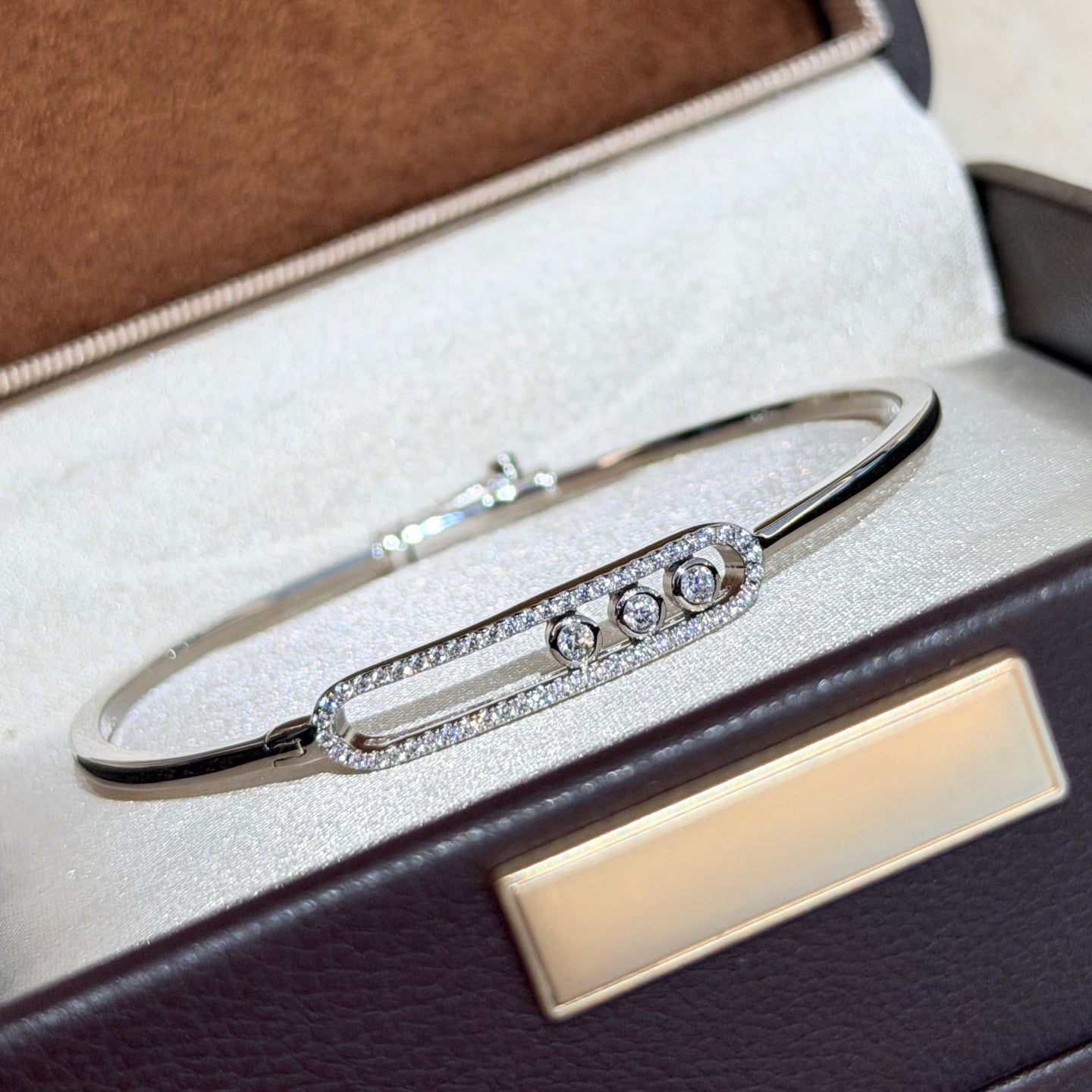 [Eterna Jewels]Move Pavé Diamond Bangle Bracelet M