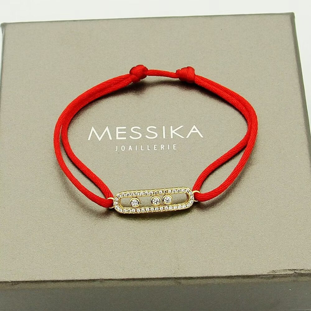 [Eterna Jewels]MK Care(s) pink cord pavé bracelet