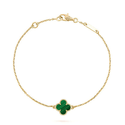 [Eterna Jewels]CLOVER BRACELET MALACHITE 1 MOTIF