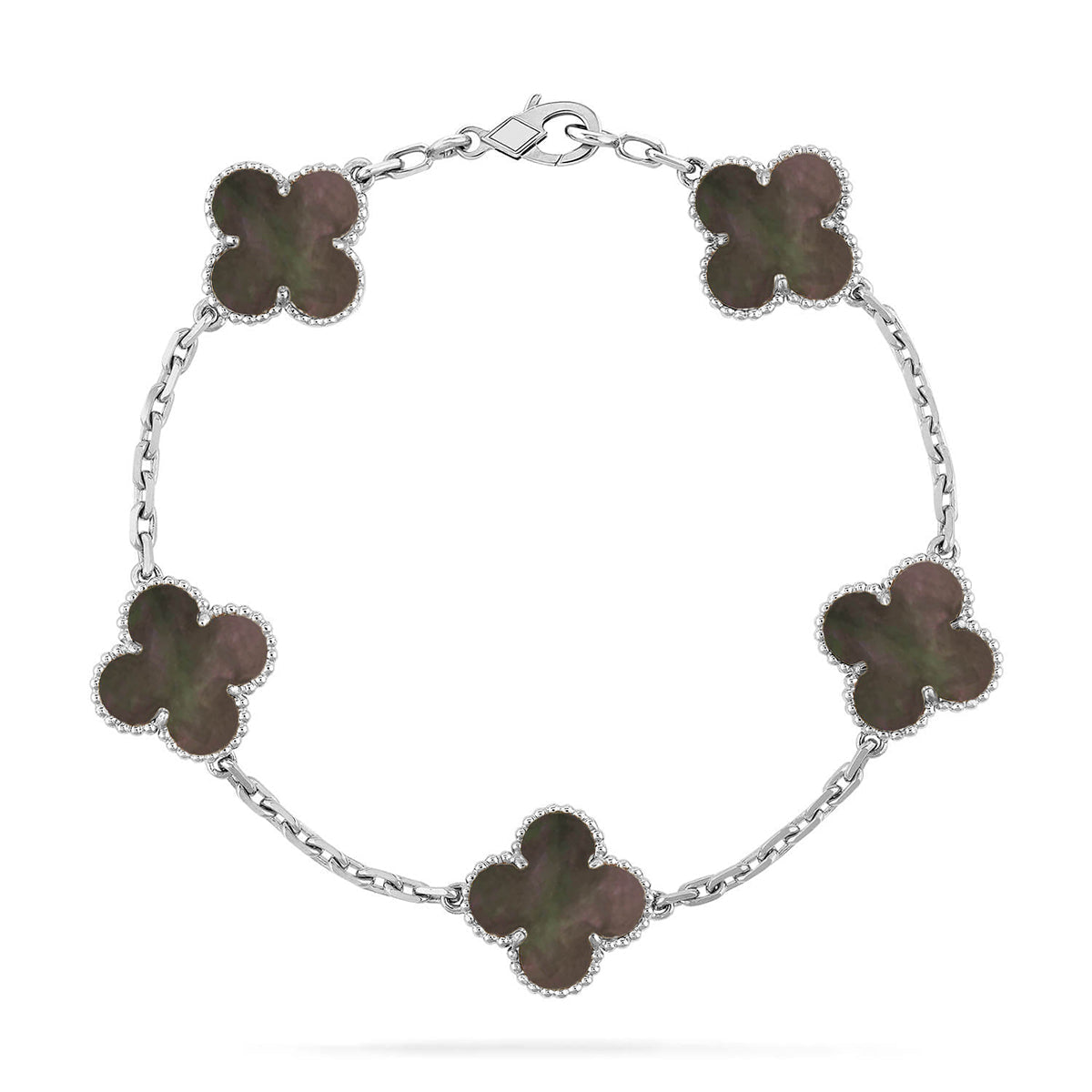 [Eterna Jewels] CLOVER 5 MOTIF GRAY MOP BRACELET COLLECTION