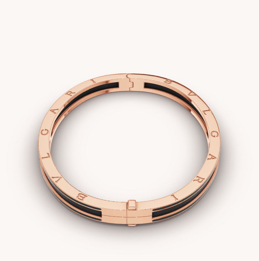 [Eterna Jewels]ZERO 1 PINK GOLD WITH MATTE BLACK CERAMIC BRACELET