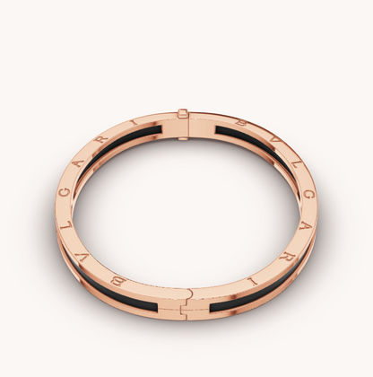 [Eterna Jewels]ZERO 1 PINK GOLD WITH BLACK CERAMIC BRACELET