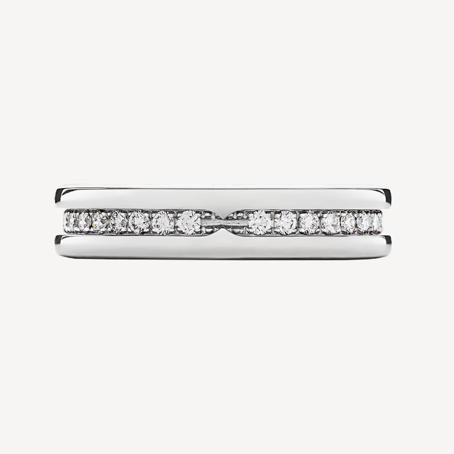 [Eterna Jewels]ZERO 1 ONE-BAND PAVED DIAMONDS ON THE SPIRAL RING