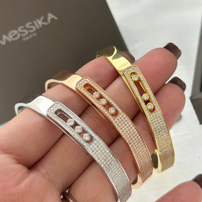 [Eterna Jewels]Move Noa Rose Gold Pavé Diamond Bangle Bracelet