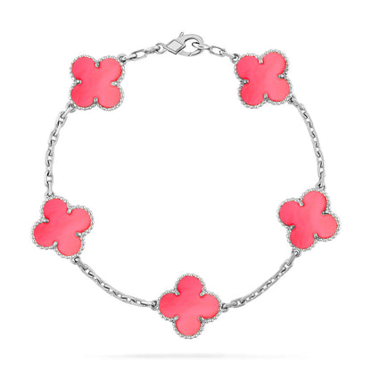 [Eterna Jewels] CLOVER 5 MOTIFS  PINK MOP BRACELET COLLECTION