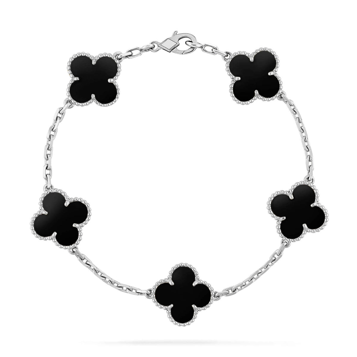 [Eterna Jewels] CLOVER 5 MOTIF ONYXS BRACELET COLLECTION
