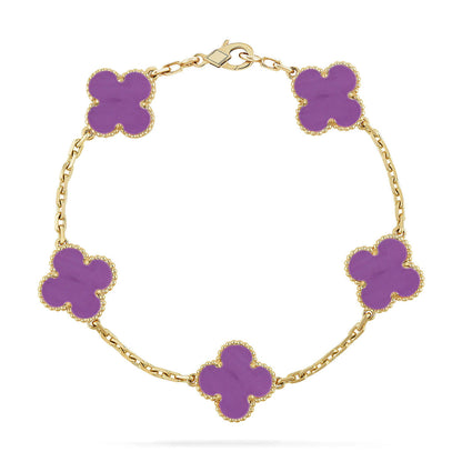 [Eterna Jewels] CLOVER 5 MOTIF VIOLET BRACELET COLLECTION