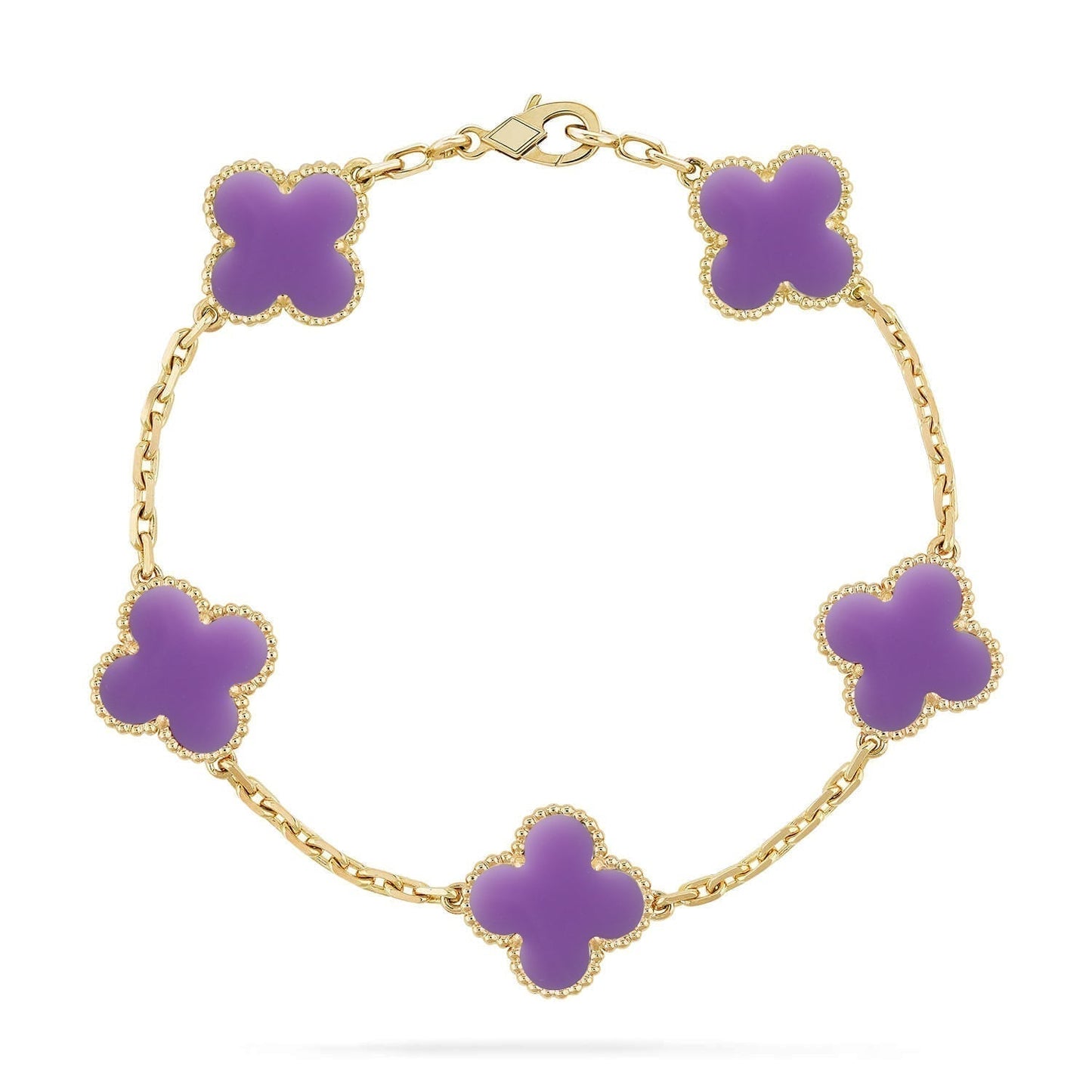 [Eterna Jewels]CLOVER 5 MOTIF LIGHT PURPLE BRACELET COLLECTION