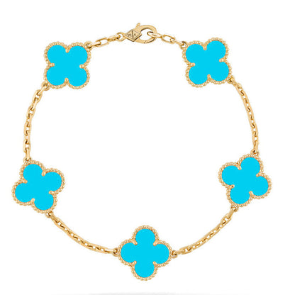 [Eterna Jewels] CLOVER 5 MOTIF TURQUOISE BRACELET COLLECTION