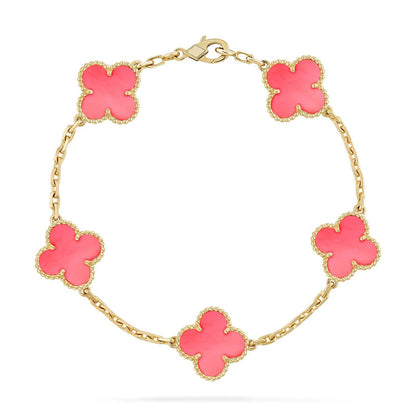 [Eterna Jewels] CLOVER 5 MOTIFS  PINK MOP BRACELET COLLECTION