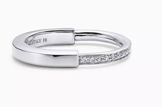 [Eterna Jewels]“Tiffany & Co. Tiffany Lock Half-Pavé Open Ring”