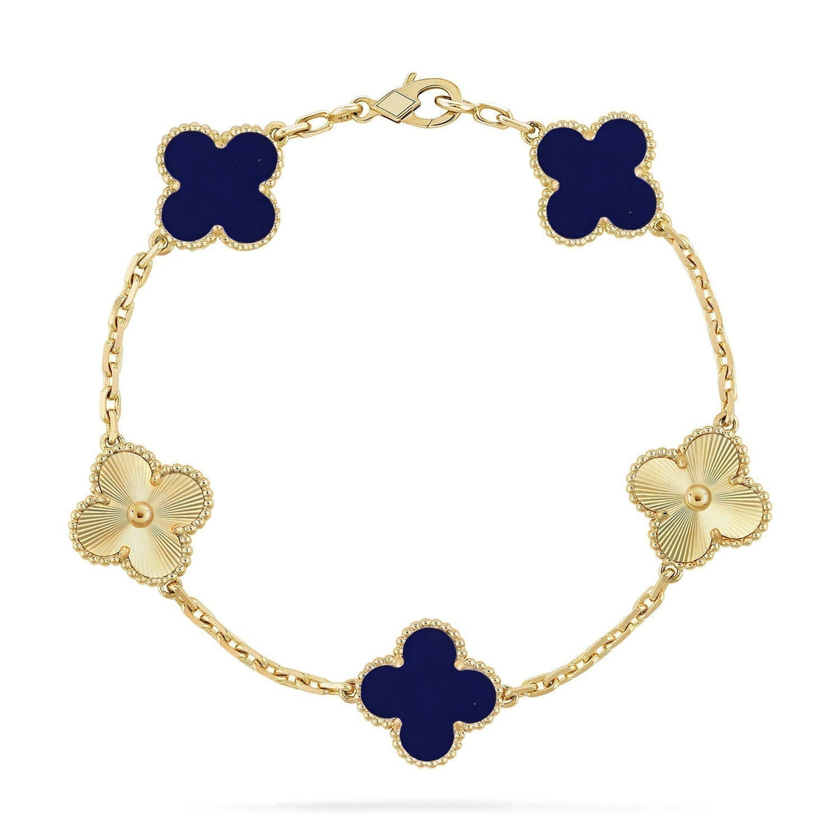 [Eterna Jewels]CLOVER 5 MOTIF LAPIS LAZULI BRACELET COLLECTION