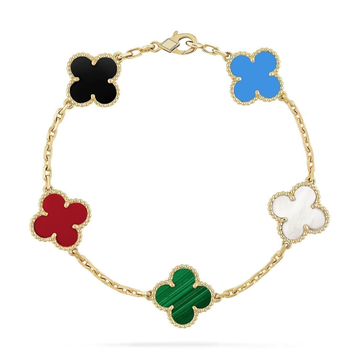 [Eterna Jewels]CLOVER 5 MOTIFS MULTICOLOR BRACELET