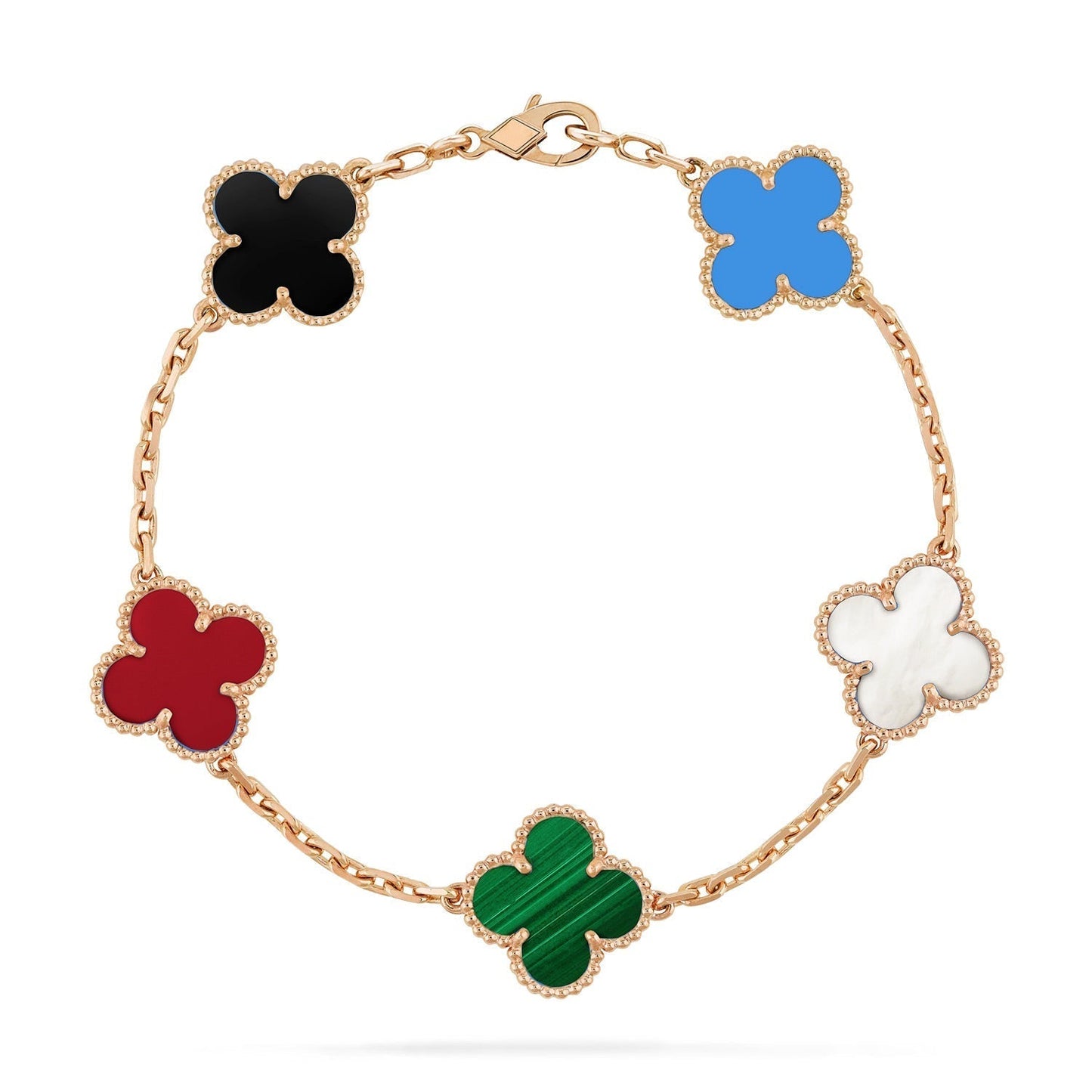 [Eterna Jewels]CLOVER 5 MOTIFS MULTICOLOR BRACELET
