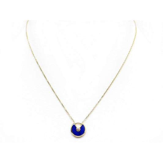 [Eterna Jewels]AMULETTE ROSE GOLD AGATE NECKLACE