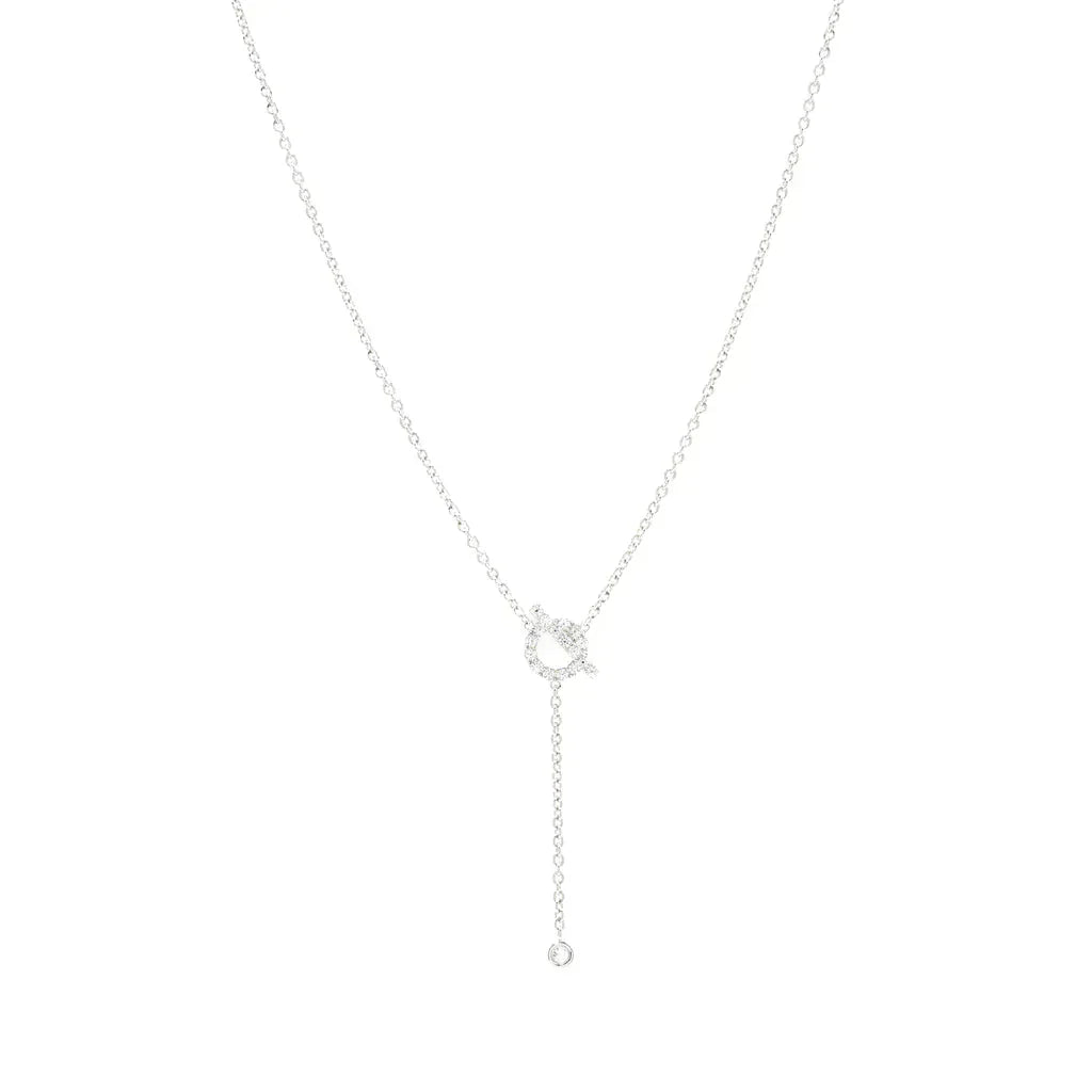 [Eterna Jewels]FINESSE SILVER DIAMOND NECKLACE