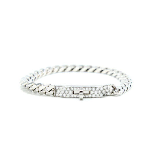 [Eterna Jewels]KELLY CHAIN SILVER DIAMOND BRACELET