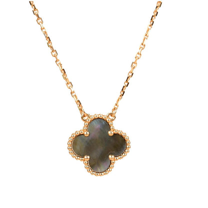 [Eterna Jewels]CLOVER 15MM  GRAY MOTHER OF PEARL NECKLACE