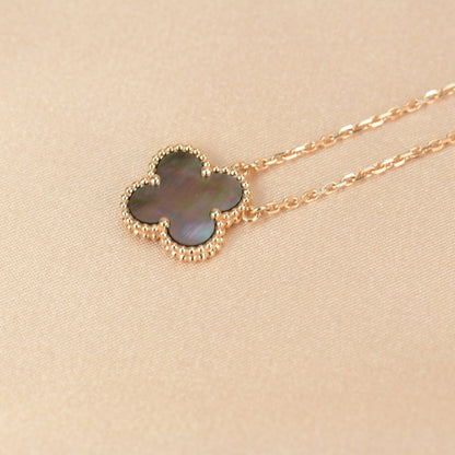 [Eterna Jewels]CLOVER 15MM  GRAY MOTHER OF PEARL NECKLACE