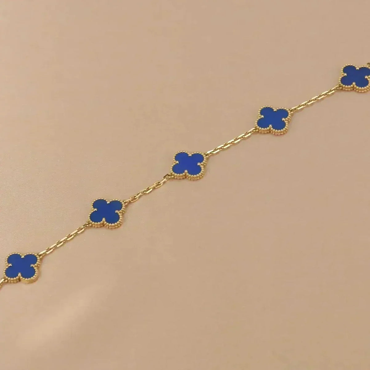 [Eterna Jewels] CLOVER 5 MOTIF BLUE AGATE BRACELET COLLECTION