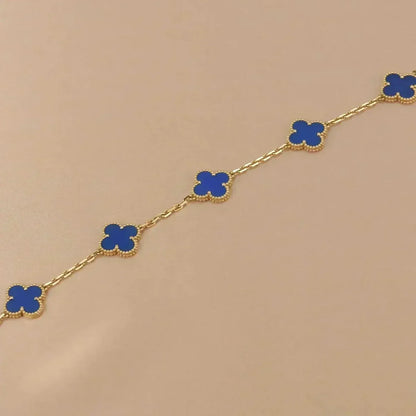 [Eterna Jewels] CLOVER 5 MOTIF BLUE AGATE BRACELET COLLECTION