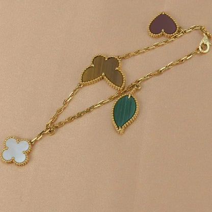 [Eterna Jewels]LUCKY SPRING 5 MOTIF GOLD BRACELET