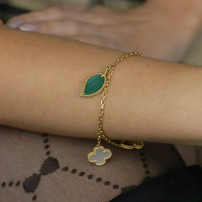 [Eterna Jewels]LUCKY SPRING 5 MOTIF GOLD BRACELET