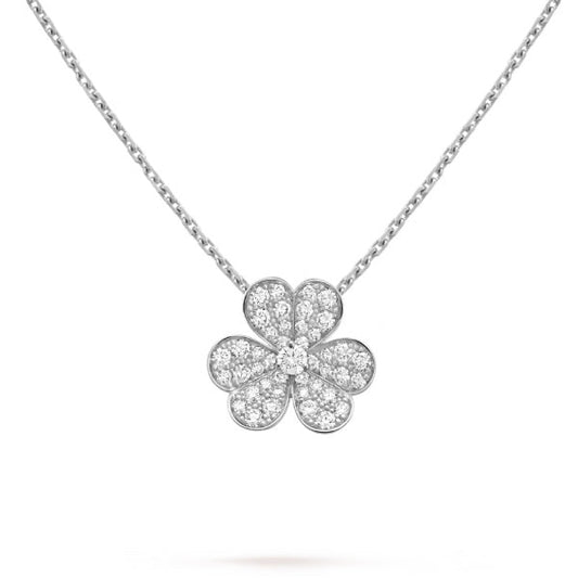 [Eterna Jewels]CLOVER DIAMOND NECKLACE SILVER