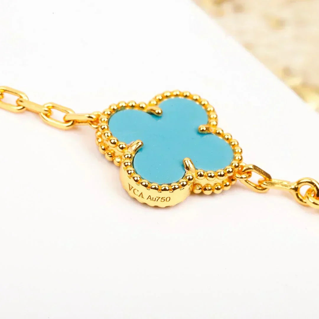 [Eterna Jewels] CLOVER 5 MOTIF TURQUOISE BRACELET COLLECTION