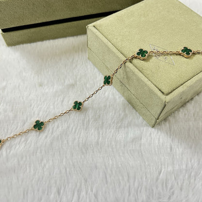[Eterna Jewels]CLOVER 6 MOTIF MALACHITE BRACELET