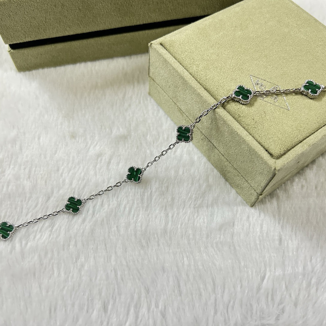 [Eterna Jewels]CLOVER 6 MOTIF MALACHITE BRACELET