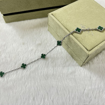 [Eterna Jewels]CLOVER 6 MOTIF MALACHITE BRACELET