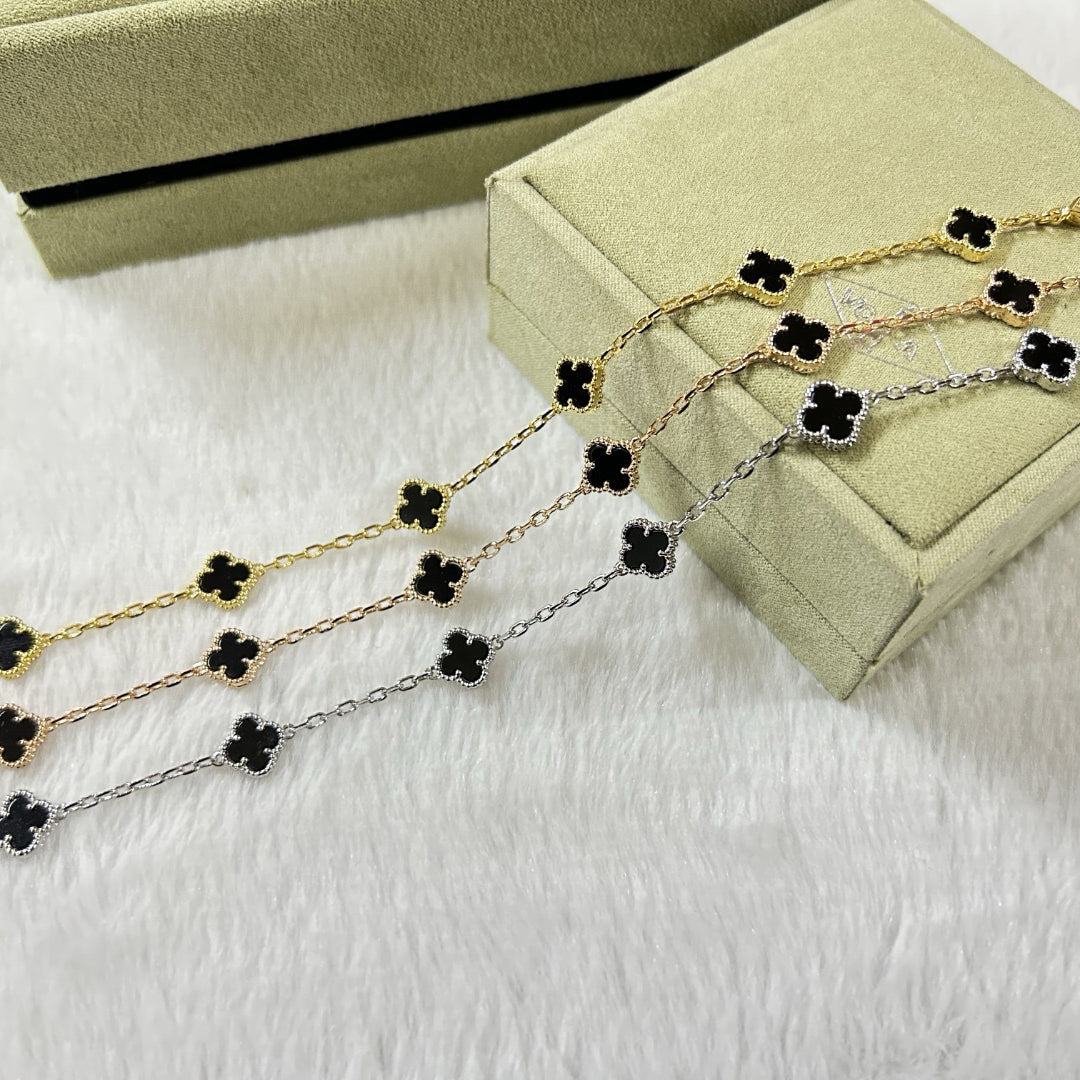 [Eterna Jewels]CLOVER 6 MOTIF  ONYXS BRACELET