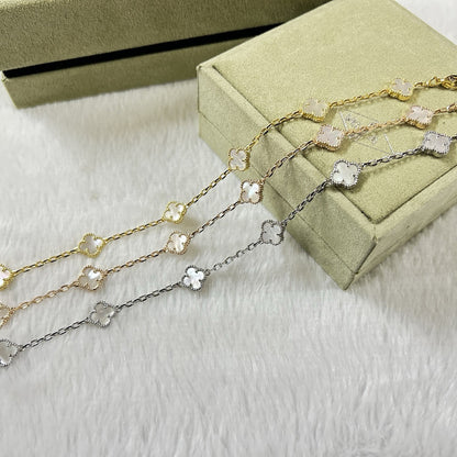 [Eterna Jewels]CLOVER 6 MOTIF WHITE MOP BRACELET