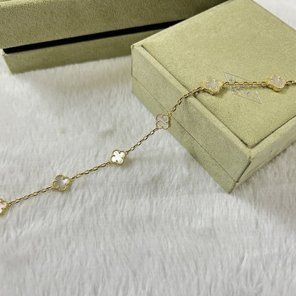 [Eterna Jewels]CLOVER 6 MOTIF WHITE MOP BRACELET