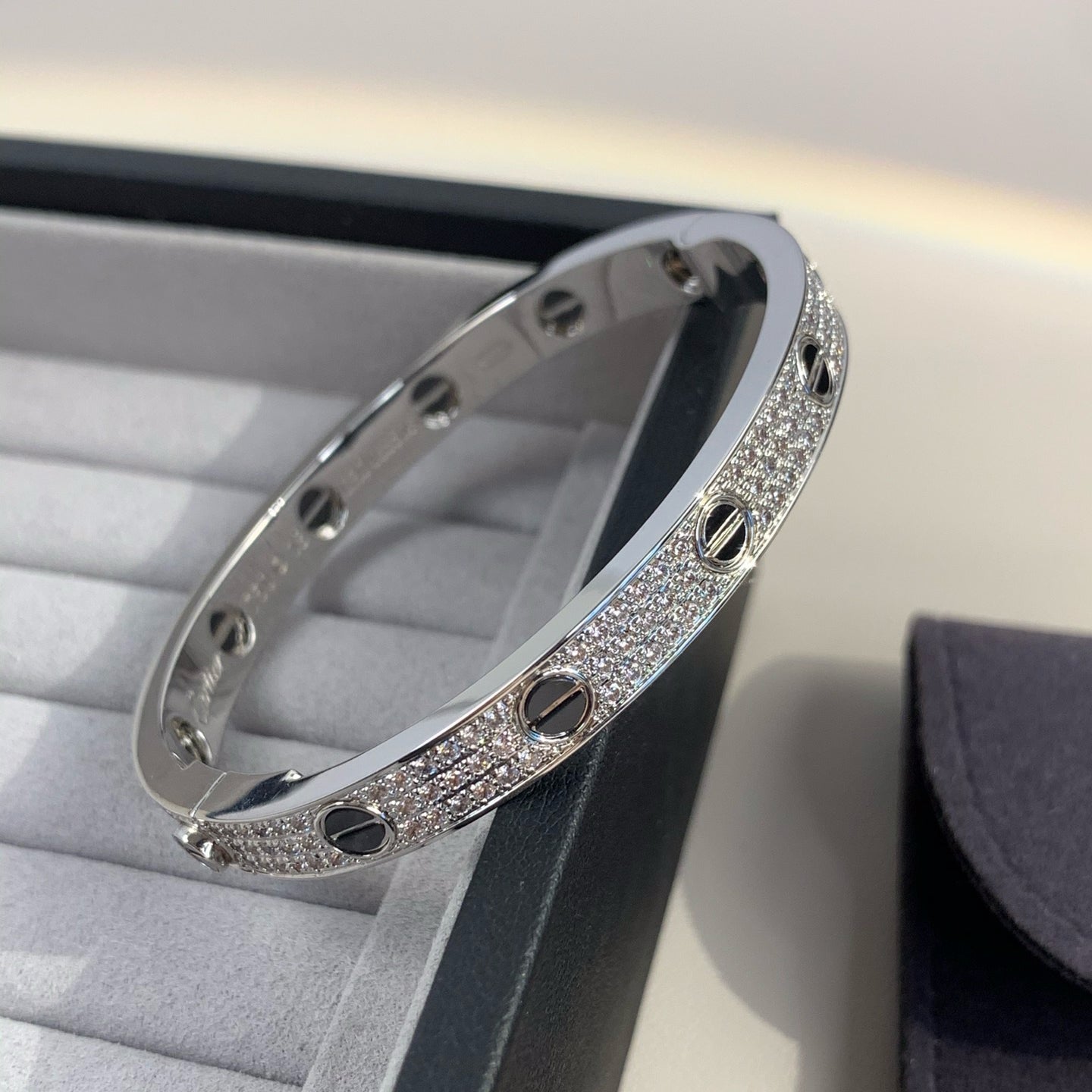 [Eterna Jewels]LOVE BRACELET 6.1MM DIAMOND-PAVED CERAMIC