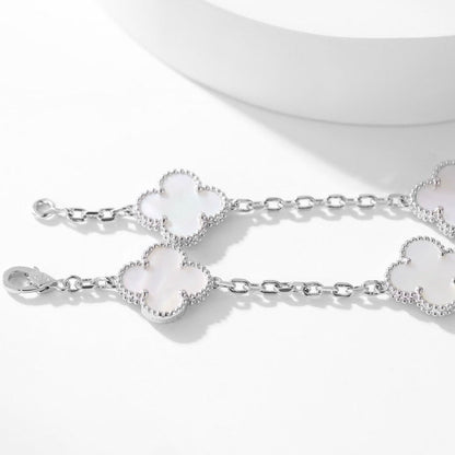 [Eterna Jewels]CLOVER 10 MOTIFS WHITE MOTHER OF PEARL NECKLACE