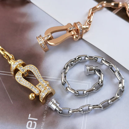 [Eterna Jewels]FORCE LARGE HORSESHOE CLASP  METAL BRACELET