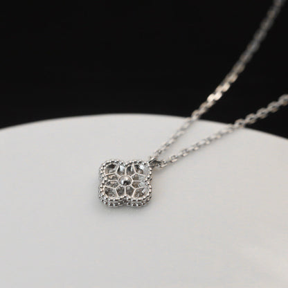 [Eterna Jewels]CLOVER MINI 9.5MM PENDANT DIAMOND NECKLACE
