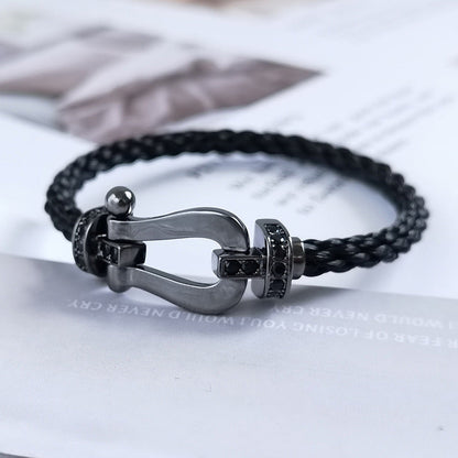 [Eterna Jewels]FORCE LARGE SERIES HORSESHOE BLACK SAMURAI BRACELET