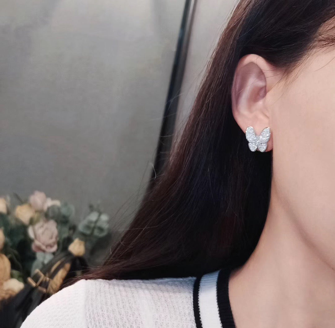 [Eterna Jewels]BUTTERFLY ALL DIAMOND EARRINGS