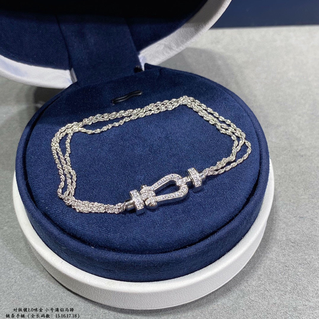 [Eterna Jewels]FORCE SMALL HORSESHOE  DIAMOND CHAIN ROPE BRACELET