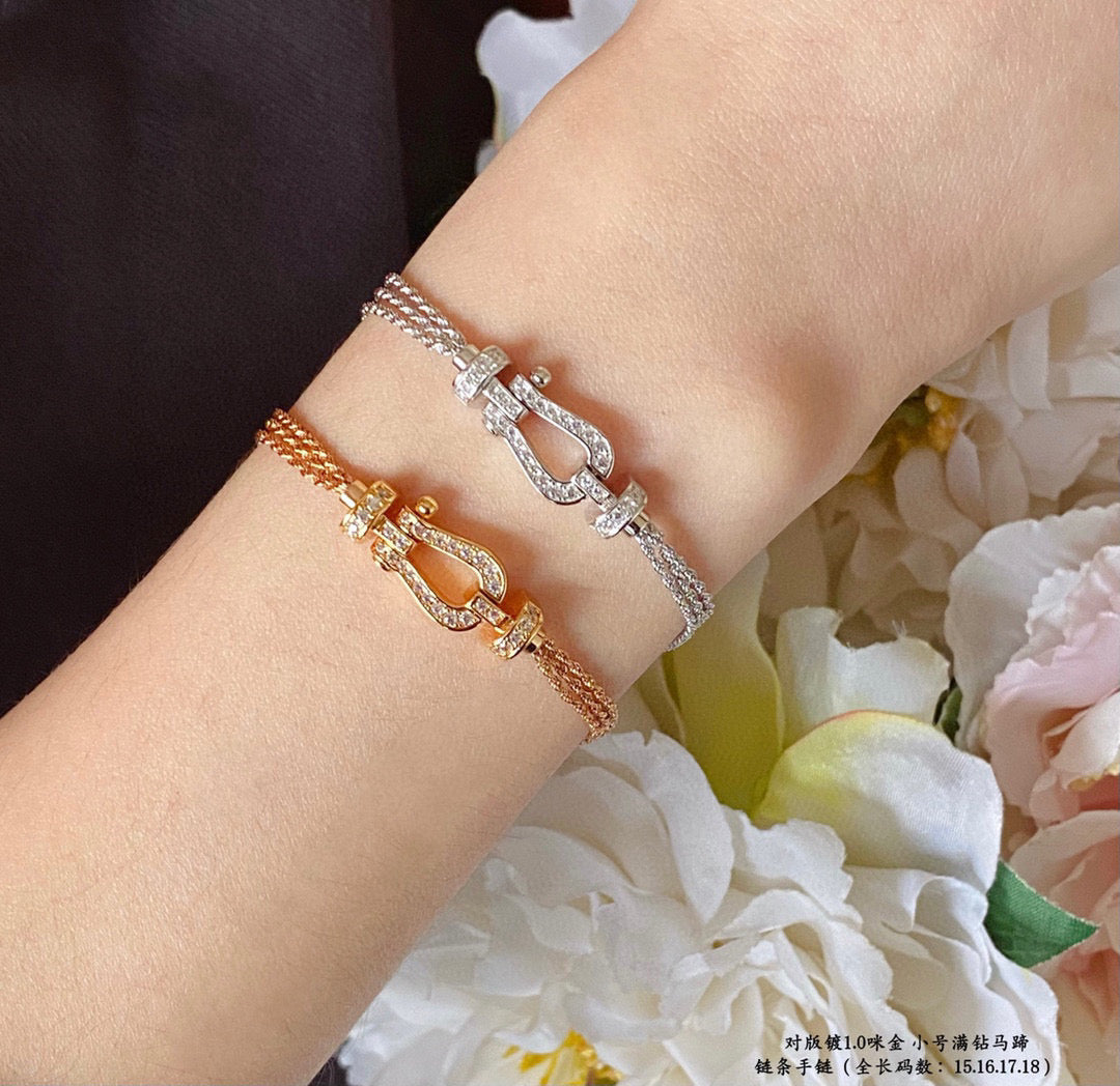 [Eterna Jewels]FORCE SMALL HORSESHOE  DIAMOND CHAIN ROPE BRACELET