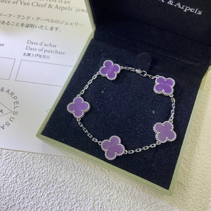 [Eterna Jewels] CLOVER 5 MOTIF VIOLET BRACELET COLLECTION