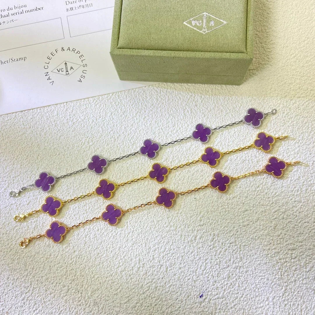 [Eterna Jewels] CLOVER 5 MOTIF VIOLET BRACELET COLLECTION