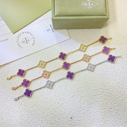 [Eterna Jewels] CLOVER 5 MOTIF VIOLET BRACELET COLLECTION