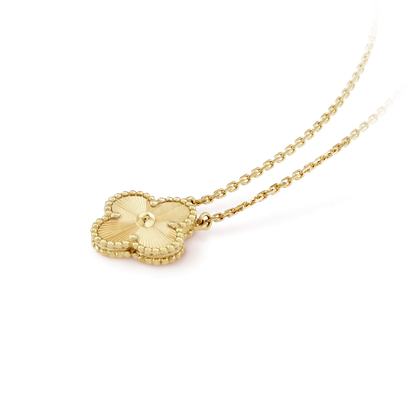 [Eterna Jewels]CLOVER 15MM LASER NECKLACE