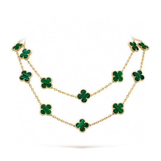 [Eterna Jewels]CLOVER 20 MOTIFS MALACHITE GOLD