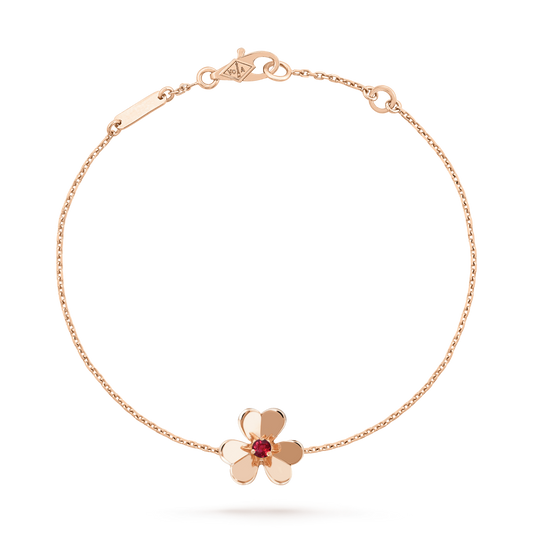 [Eterna Jewels]FRIVOLE GOLD FLOWER PINK MALACHITE BRACELET